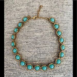 J.Crew Antique Gold & Turquoise Necklace